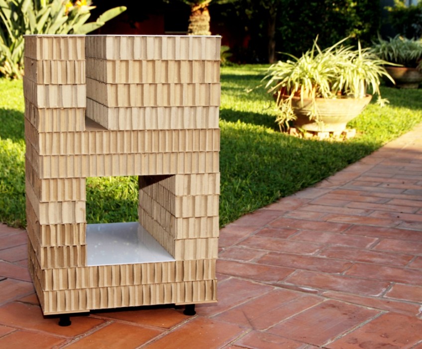 Modulo C, mobile in cartone alveolare