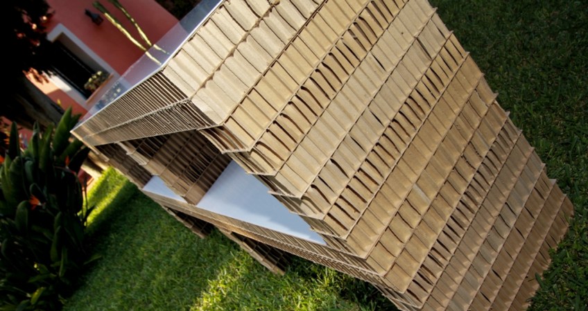 Modulo D, mobile in cartone alveolare